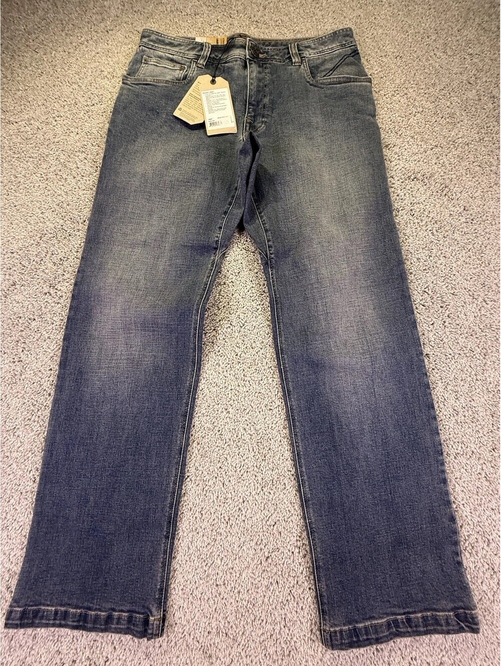 Prana Axiom Straight Leg Jean Men's 32X32 Antique Stone Wash NWT